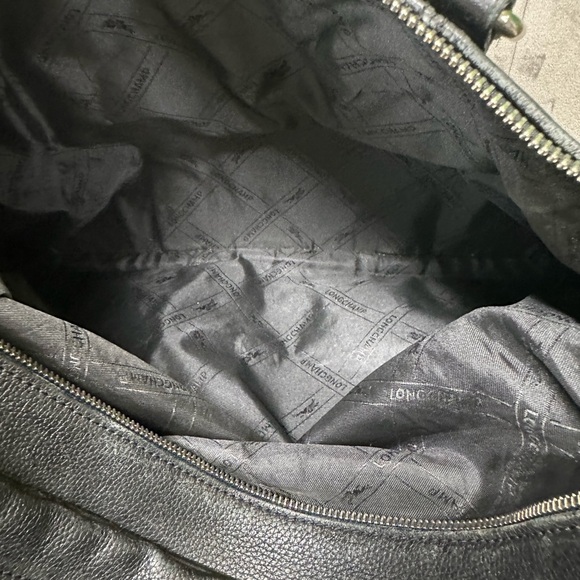 Longchamp Le Foulonné Leather Briefcase (Black) - Picture 6 of 15